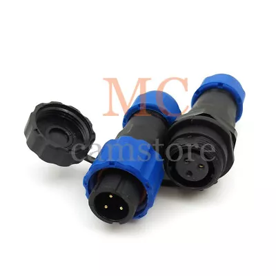 SD13 3Pin Waterproof Power Connector Plug Socket IP67LED Light Cable Connector • $3.89