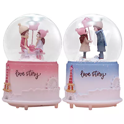 Musical Snow Globes Crystal Globe Musical Lighted Decoration Romantic Gift • $36.29