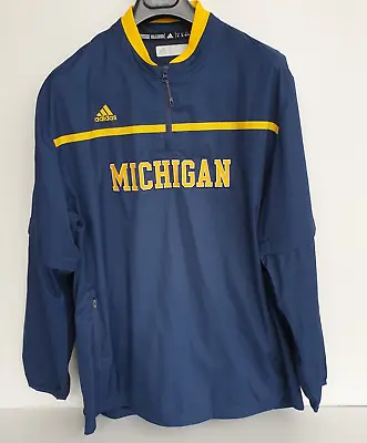 £23.81 • Buy Adidas Michigan Wolverines Basketball Jacket Size  XXL 1/4 Zip Lightweight Top