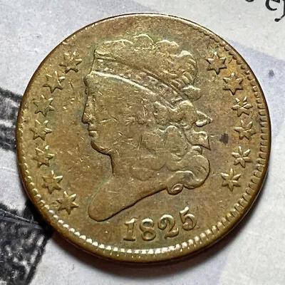 1825  1/2C C-1 R-3 Classic Head Half Cent • $80