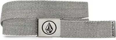 Volcom Men's Circle Web Belt Grey Lightweight Nylon Canvas Strap Skater One Size • $13.69