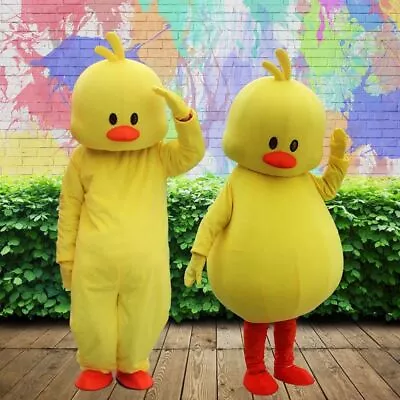 Duck Mascot Costume Adult Wearable Big Yellow Anime Cartoon Doll Halloween Mardi • $102.77