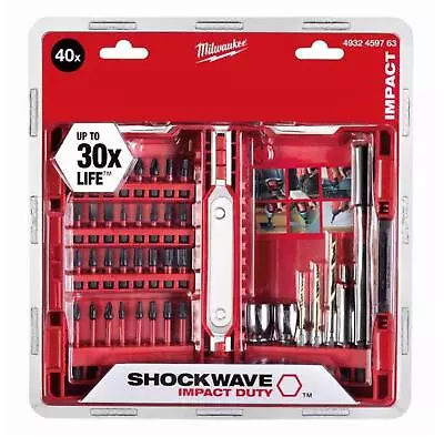 Milwaukee Shockwave Impact Duty Bit Set X 40 Pcs 4932459763 • £44.99