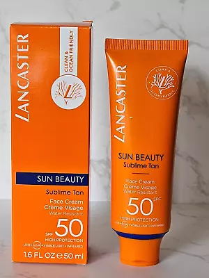 Lancaster Sun Beauty Sublime Tan Face Cream SPF50 50ml Brand New Boxed Genuine • £18.99