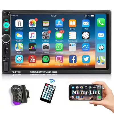 7  Inch Bluetooth Car Radio Stereo Double 2DIN FM USB/MP5 Player Touch Screen TF • £23.99