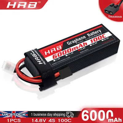 £59.99 • Buy HRB Graphene 14.8V 4S 6000mAh LiPo Battery For Traxxas X-Maxx Maxx UDR Car Truck