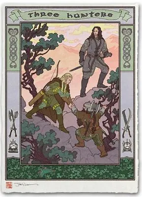 Lord Of The Rings Legolas Aragorn Gimli Japanese Poster Giclee Print Art Mondo • $57.99
