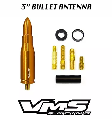 Vms Racing 3  Cnc Bullet Antenna Gold For 00-09 Honda S2000 • $16.95