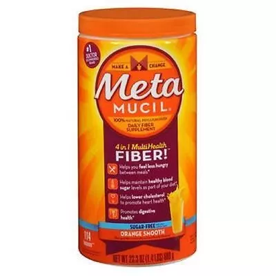 Metamucil Smooth Texture Sugar Free Orange 114 Each By Metamucil • $45.28
