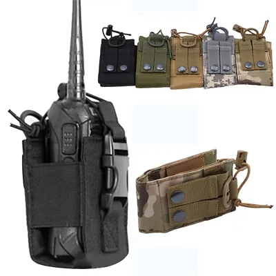 New Tactical Radio Walkie Talkie Pouch Waist Bag Portable Interphone Holster • £5.86