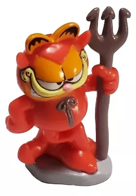 Vintage 1980s Garfield Devil Costume Figure - PAWS Plastic PVC 2  • $7