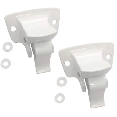 2X Replaces Dometic 3314067.004B A&E Sunchaser Patio Awning White Bottom Bracket • $25.49