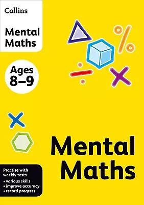 Mental Maths Age 8-9 Ks2 Practice Workbook By Collins New • £3.99