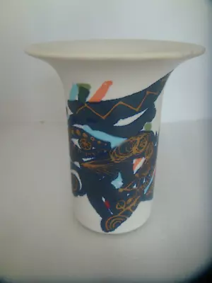 Mid-Century Modern German Hand Painted Gilbert Portanier For Rosenthal Vase • $45