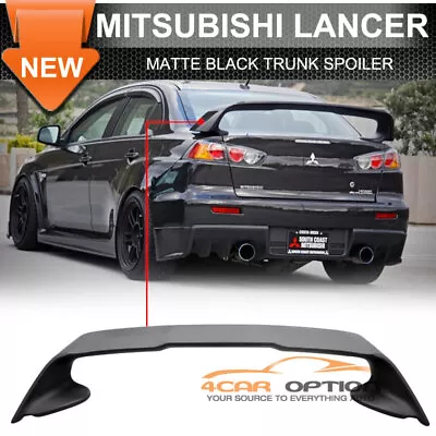 08-17 Mitsubishi Lancer EVO Evolution 10 Matte Black ABS Trunk Spoiler Wing • $88.99