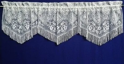 Chantilly Lace Valance White 3 In 1 Kitchen Dining Room Livingroom Bedroom • $35