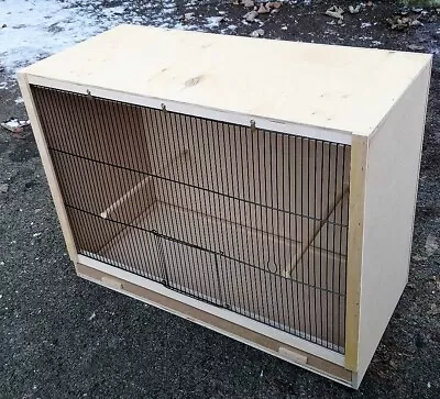 Single Finch Breeding Cage  25  X 18 X 12  With Black Fronts • £40