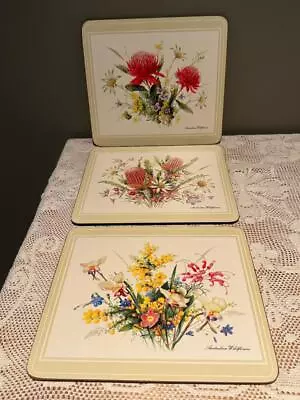 Vintage Pimpernel Placemats X 6 - Boxed - Australian Wildflowers - Gc • $35