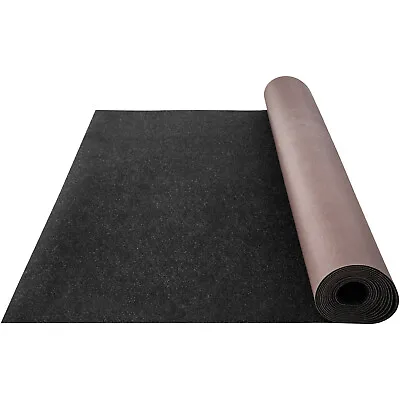 VEVOR 6x13 Ft Bass Boat Carpet Cutpile Marine Carpet Charcoal Black Deck Patio • $62.39
