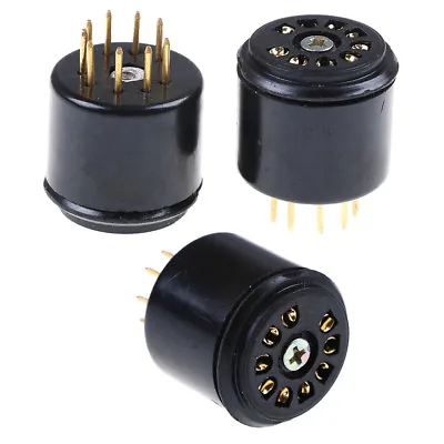 2x Gold Plated 9pin Bakelite Tube Socket Testing Saver For 12AX7 ECC83 5670W_W_ • $8.64