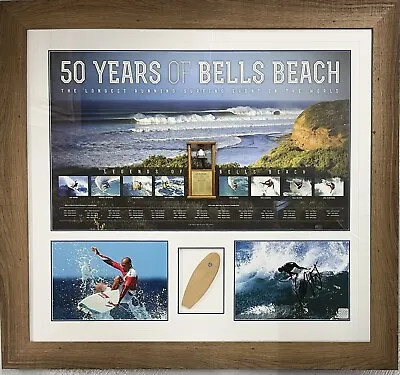 $599 • Buy KELLY SLATER Signed Photo 8x10 +50 Years Of Bells Beach Print Surfing FRAMED COA