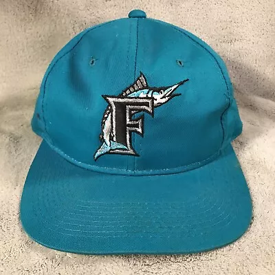 Florida Marlins SnapBack Hat Youngan G Cap One Size Lightweight Vintage 90s • $12