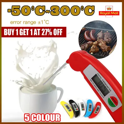 £4.79 • Buy Digital Food Thermometer Probe Cooking Meat Temperature BBQ Kitchen Turkey Jam