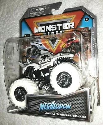 MONSTER JAM  MEGALODON  W/RAMP & POSTER 1/64 DIECAST MONSTER TRUCK • $10.95