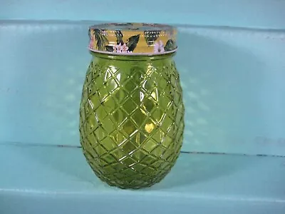 Colorful Pineapple Mason Jar Pina Colada Glass With Screw Top Straw-Sipping Lid • $12.25