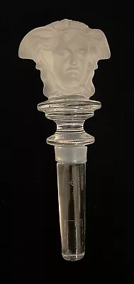 Versace RosenthalTreasury Medusa Bottle Stopper Frosted Clear Crystal No Box • $55