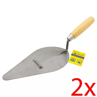 2 X 10  Pointing Trowel Wooden Handle Brick Jointer Home Bricklayer Plastering • £1.99