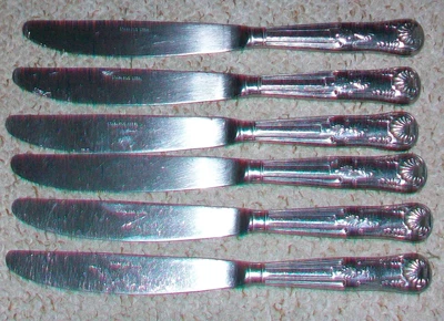 £5 • Buy VINTAGE KINGS  PATTERN STAINLESS STEEL KNIVES 8 Inches Long