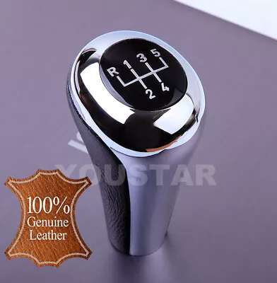 US STOCK Genuine Leather & Chrome Gear Knob For BMW 5 Speed E36 E46 E30 Z3 E39 • $49.89