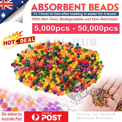 $13.95 • Buy 11-13mm Orbeez Water Balls Crystal Soil Jelly Gel Beads Vase Gel Bead Sensory AU