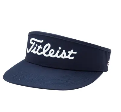 New Titleist Golf Tour Staff Visor In Gray / Black & Navy / White • $29.99