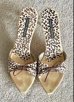 Mario Prolopria Stiletto Beige/brown Leopard Prints High Heels Eu39 Us 8 Italy • $78