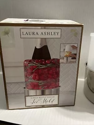 Laura Ashley Champagne Bucket 3-Piece Ice Mold For Wine Or Liquor Bottles New  • £21.22