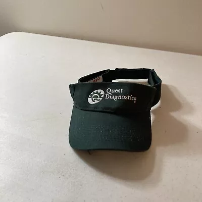 Quest Diagnostics Adjustable Strap Green Visor Hat • $9.99