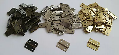 £0.99 • Buy Small Hinges Gold / Silver / Brown Door Brass Wood Box Dolls House With Screws
