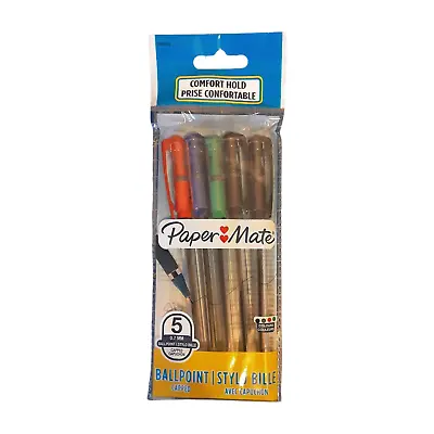 Paper Mate Ballpoint Comfort Hold - 4 Colours - 5 Pens • £2.79