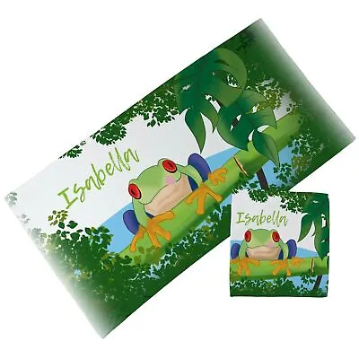 Personalised Children's Towel & Face Cloth Pack - Frog • £18.99