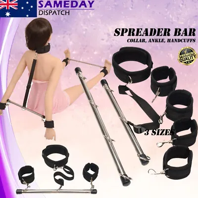 BDSM Leg Open Spreader Bar Fetish Restraint Bondage Kit Ankle HandCuffs Sex Toy • $39.95