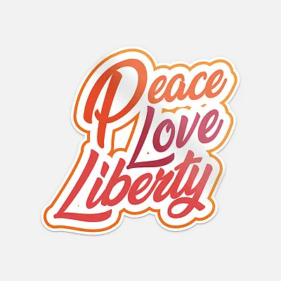 Pease Love Liberty Car Bumper Vinyl Sticker Decal • $2.75