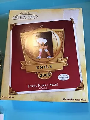 Hallmark 2005 Every Kids A Star Volleyball Picture Frame Christmas Tree Ornament • $9.99