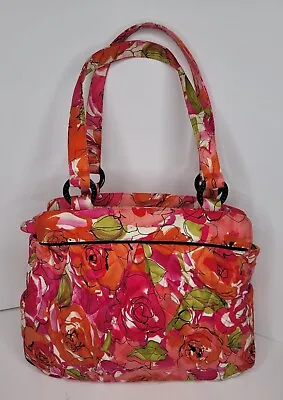 Vera Bradley Vintage Rose WILMA-Luxe Sateen Shoulder Bag Pink Floral Satin  • $23.99