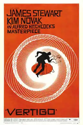 1958 VERTIGO VINTAGE ALFRED HITCHCOCK MOVIE POSTER PRINT 36x24 9MIL PAPER • $39.95