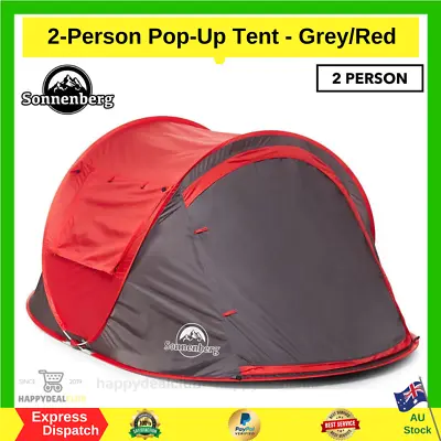 $38.99 • Buy Sonnenberg 2 Person Instant Up Camping Tent Pop Up Camping Hiking Dome NEW AU