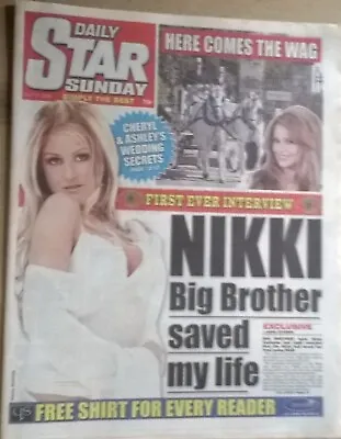 DAILY STAR 16 July 2006 - Alex Sim-Wise  Mya O'Malley Big Brother • £3.99