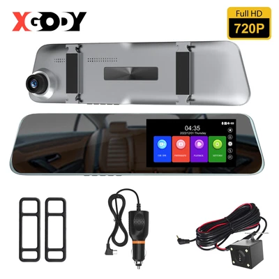 $37.19 • Buy XGODY Car Recorder Dash Cam Mirror Rearview Touch Screen 1080P HD Driving Camera
