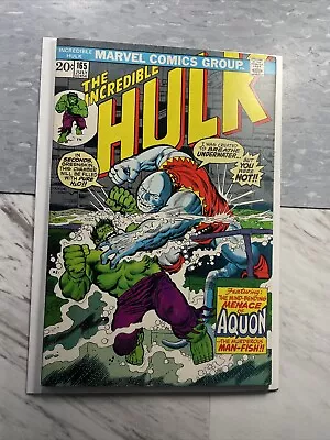 The Incredible Hulk (1962) #165 1st App. Aquon Key Marvel.  VF. Condition.  (E) • $21.95